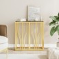 vidaXL Konsolentisch Golden 70x30x70 cm Edelstahl und Glas vidaXL Konsolentisch Golden 70x30x70 cm Edelstahl und Glas