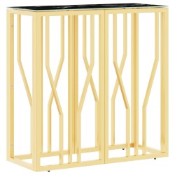 vidaXL Konsolentisch Golden 70x30x70 cm Edelstahl und Glas