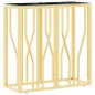 vidaXL Konsolentisch Golden 70x30x70 cm Edelstahl und Glas vidaXL Konsolentisch Golden 70x30x70 cm Edelstahl und Glas