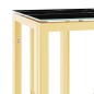 vidaXL Konsolentisch Golden 70x30x70 cm Edelstahl und Glas vidaXL Konsolentisch Golden 70x30x70 cm Edelstahl und Glas