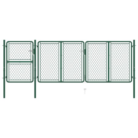 vidaXL Gartentor Stahl 125x395 cm Grün