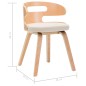 Esszimmerstühle 2 Stk. Creme Bugholz und Kunstleder Esszimmerstühle 2 Stk. Creme Bugholz und Kunstleder