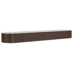 vidaXL Hochbeet Pulverbeschichteter Stahl 368x80x36 cm Braun
