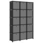 vidaXL Würfel-Regal mit Boxen 15 Fächer Schwarz 103x30x175,5 cm Stoff vidaXL Würfel-Regal mit Boxen 15 Fächer Schwarz 103x30x175,5 cm Stoff
