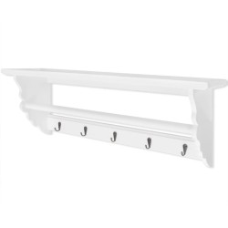 vidaXL Garderobe MDF Weiß Barocker Stil