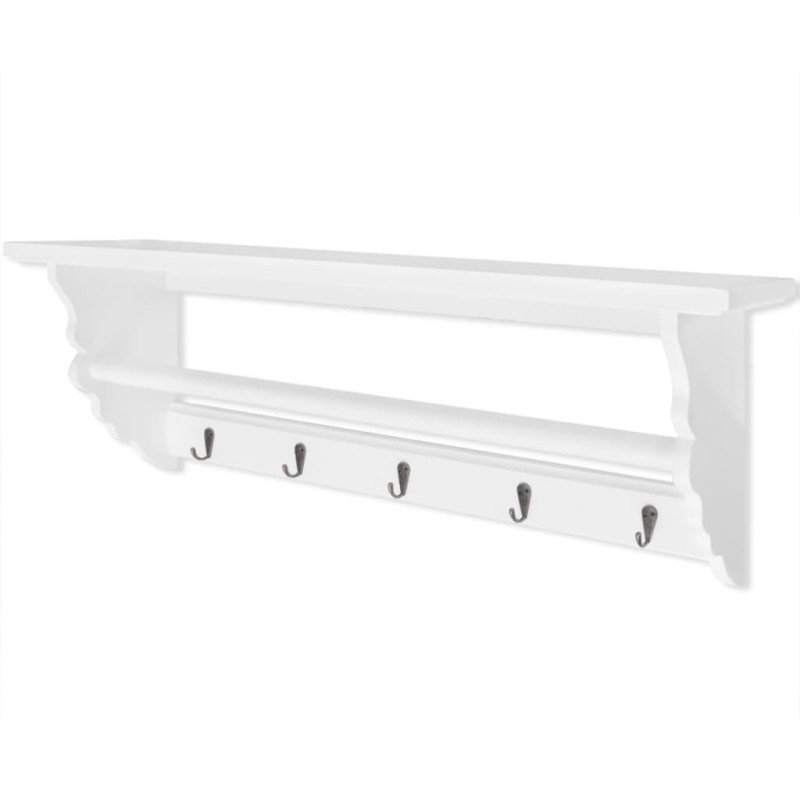 vidaXL Garderobe MDF Weiß Barocker Stil vidaXL Garderobe MDF Weiß Barocker Stil