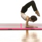 vidaXL Aufblasbare Gymnastikmatte mit Pumpe 700×100×10 cm PVC Rosa