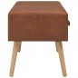 vidaXL Couchtisch Braun 80 x 40 x 46 cm Kunstleder vidaXL Couchtisch Braun 80 x 40 x 46 cm Kunstleder
