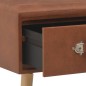 vidaXL Couchtisch Braun 80 x 40 x 46 cm Kunstleder vidaXL Couchtisch Braun 80 x 40 x 46 cm Kunstleder