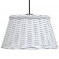 vidaXL Lampenschirm Weiß Ø50x30 cm Korbweide vidaXL Lampenschirm Weiß Ø50x30 cm Korbweide