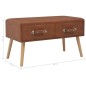 vidaXL Couchtisch Braun 80 x 40 x 46 cm Kunstleder vidaXL Couchtisch Braun 80 x 40 x 46 cm Kunstleder
