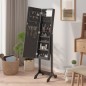 vidaXL Standspiegel mit LED Schwarz 34x37x146 cm vidaXL Standspiegel mit LED Schwarz 34x37x146 cm