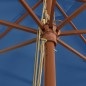 vidaXL Sonnenschirm mit Holzmast Azurblau 400x273 cm vidaXL Sonnenschirm mit Holzmast Azurblau 400x273 cm