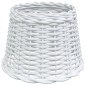 vidaXL Lampenschirm Weiß Ø30x20 cm Korbweide vidaXL Lampenschirm Weiß Ø30x20 cm Korbweide