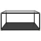 vidaXL Couchtisch Transparent und Schwarz 80x80x35 cm Hartglas vidaXL Couchtisch Transparent und Schwarz 80x80x35 cm Hartglas