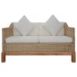 2-Sitzer-Sofa mit Auflagen Natur Rattan 2-Sitzer-Sofa mit Auflagen Natur Rattan