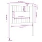vidaXL Kopfteil Grau 81x4x100 cm Massivholz Kiefer