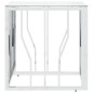 vidaXL Couchtisch Silbern 50x50x50 cm Edelstahl und Glas vidaXL Couchtisch Silbern 50x50x50 cm Edelstahl und Glas