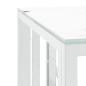 vidaXL Couchtisch Silbern 50x50x50 cm Edelstahl und Glas vidaXL Couchtisch Silbern 50x50x50 cm Edelstahl und Glas