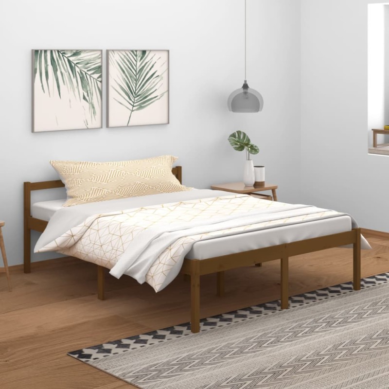 vidaXL Massivholzbett Honigbraun Kiefer 150x200 cm vidaXL Massivholzbett Honigbraun Kiefer 150x200 cm