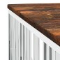 vidaXL Couchtisch Silbern Edelstahl und Altholz Massiv vidaXL Couchtisch Silbern Edelstahl und Altholz Massiv