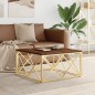 vidaXL Couchtisch Golden Edelstahl und Altholz Massiv vidaXL Couchtisch Golden Edelstahl und Altholz Massiv