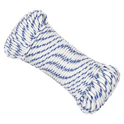 vidaXL Bootsseil Weiß 4 mm 25 m Polypropylen