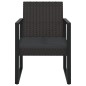 4-tlg. Garten-Lounge-Set mit Kissen Schwarz Poly Rattan 4-tlg. Garten-Lounge-Set mit Kissen Schwarz Poly Rattan