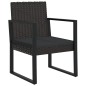 4-tlg. Garten-Lounge-Set mit Kissen Schwarz Poly Rattan 4-tlg. Garten-Lounge-Set mit Kissen Schwarz Poly Rattan