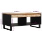 vidaXL Couchtisch 90x50x40 cm Massives Altholz vidaXL Couchtisch 90x50x40 cm Massives Altholz