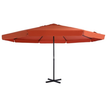 vidaXL Sonnenschirm Aluminium-Mast 500 cm Terrakotta-Rot 