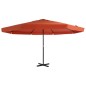 vidaXL Sonnenschirm Aluminium-Mast 500 cm Terrakotta-Rot vidaXL Sonnenschirm Aluminium-Mast 500 cm Terrakotta-Rot
