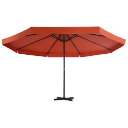 vidaXL Sonnenschirm Aluminium-Mast 500 cm Terrakotta-Rot 