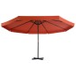 vidaXL Sonnenschirm Aluminium-Mast 500 cm Terrakotta-Rot vidaXL Sonnenschirm Aluminium-Mast 500 cm Terrakotta-Rot