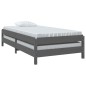 vidaXL Stapelbett Grau 75x190 cm Massivholz Kiefer vidaXL Stapelbett Grau 75x190 cm Massivholz Kiefer