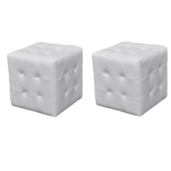 vidaXL Hocker Weiß