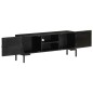 vidaXL TV-Schrank Schwarz 115x30x46 cm Massivholz Mango vidaXL TV-Schrank Schwarz 115x30x46 cm Massivholz Mango