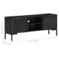 vidaXL TV-Schrank Schwarz 115x30x46 cm Massivholz Mango vidaXL TV-Schrank Schwarz 115x30x46 cm Massivholz Mango