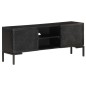 vidaXL TV-Schrank Schwarz 115x30x46 cm Massivholz Mango vidaXL TV-Schrank Schwarz 115x30x46 cm Massivholz Mango