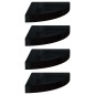 vidaXL Eck-Schweberegale 4 Stk. Hochglanz-Schwarz 25x25x3,8 cm MDF vidaXL Eck-Schweberegale 4 Stk. Hochglanz-Schwarz 25x25x3,8 cm MDF