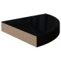 vidaXL Eck-Schweberegale 4 Stk. Hochglanz-Schwarz 25x25x3,8 cm MDF vidaXL Eck-Schweberegale 4 Stk. Hochglanz-Schwarz 25x25x3,8 cm MDF