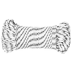 vidaXL Bootsseil Geflochten Weiß 3 mmx250 m Polyester