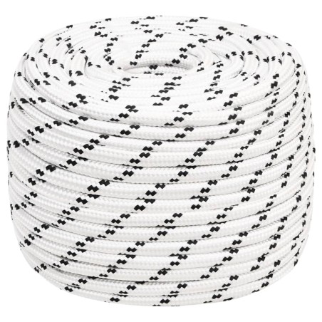 vidaXL Bootsseil Geflochten Weiß 14 mmx250 m Polyester