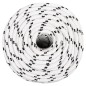 vidaXL Bootsseil Geflochten Weiß 14 mmx250 m Polyester vidaXL Bootsseil Geflochten Weiß 14 mmx250 m Polyester