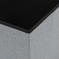 Hocker mit Stauraum 2 Stk. Hellgrau Leinenoptik Hocker mit Stauraum 2 Stk. Hellgrau Leinenoptik