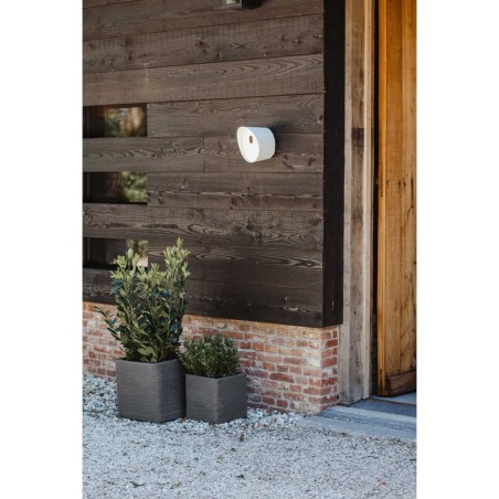 Capi Blumentopf Nature Rib Quadratisch 30x30x30 cm Dunkelgrau