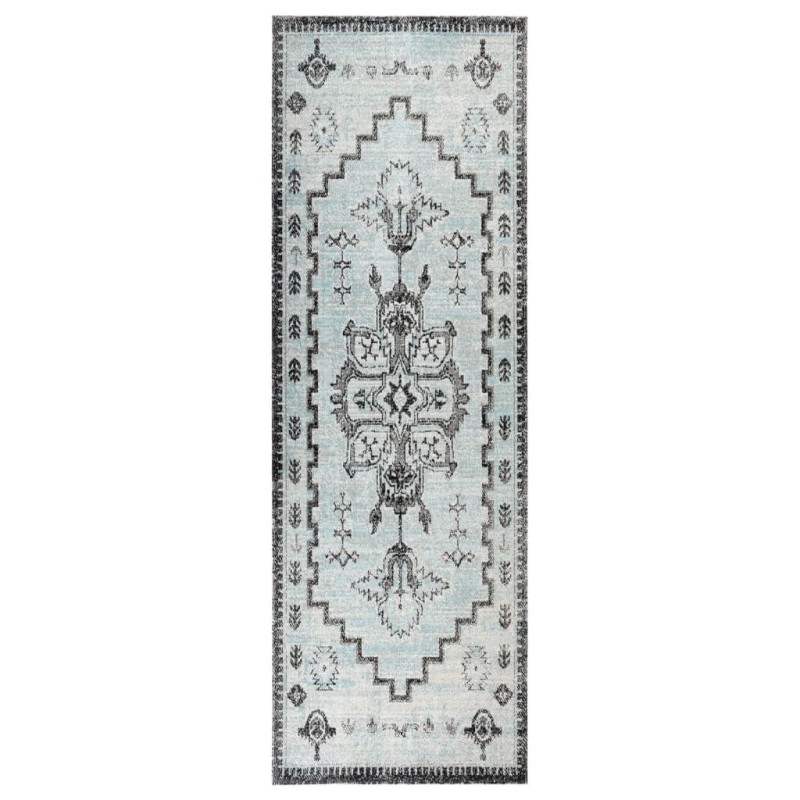 vidaXL Outdoor-Teppich Flachgewebe 80x250 cm Grün und Grau vidaXL Outdoor-Teppich Flachgewebe 80x250 cm Grün und Grau