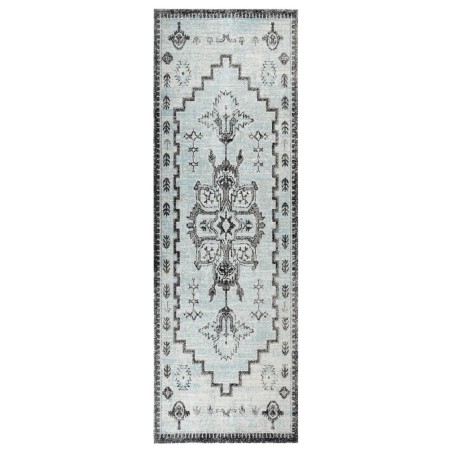 vidaXL Outdoor-Teppich Flachgewebe 80x250 cm Grün und Grau