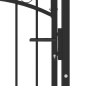 vidaXL Zauntor mit Spitzen Stahl 100x175 cm Schwarz vidaXL Zauntor mit Spitzen Stahl 100x175 cm Schwarz