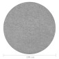 vidaXL Kunstrasen mit Noppen Durchm. 130 cm Grau Rund vidaXL Kunstrasen mit Noppen Durchm. 130 cm Grau Rund